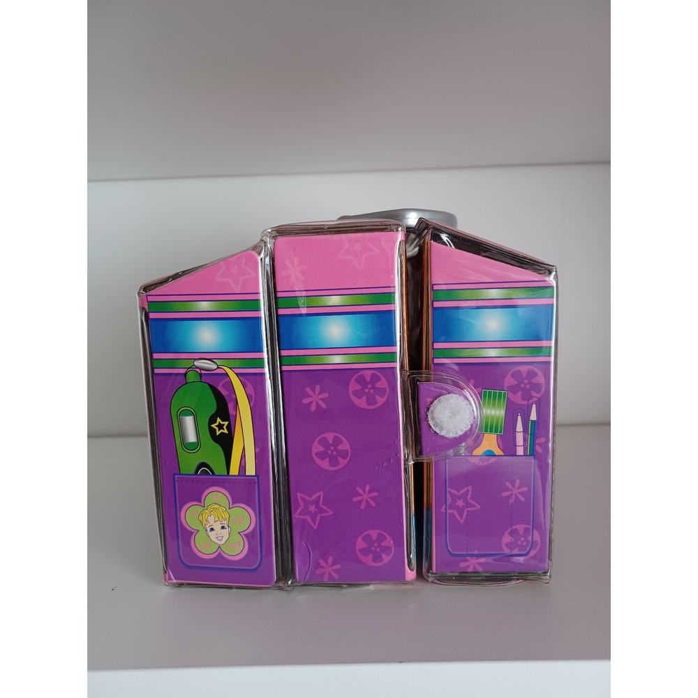 Vintage Fashion Polly Pocket Salon Boutique Fold‎ Out Playset Purple Pink Case - Picture 3 of 9